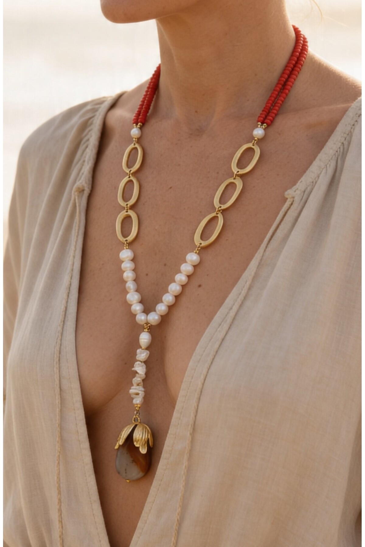 Rocky VIP Doğal Taş Kolye