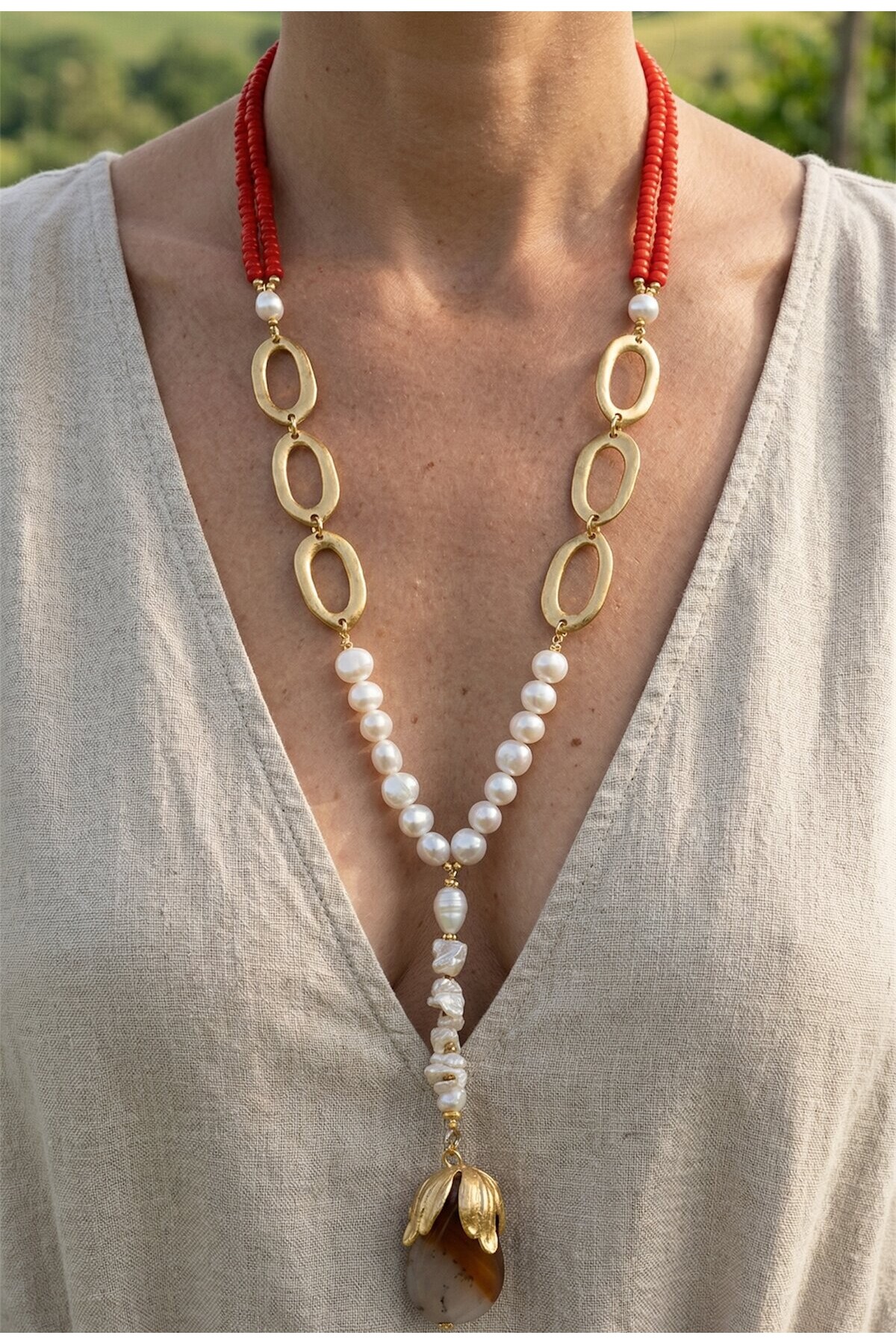 Rocky VIP Doğal Taş Kolye