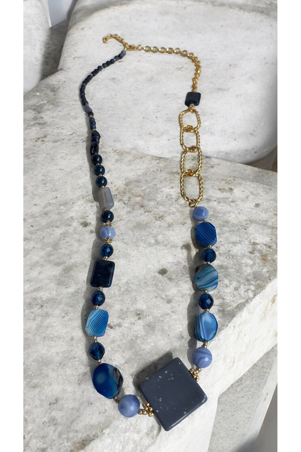 Aslena VIP Doğal Taş Kolye