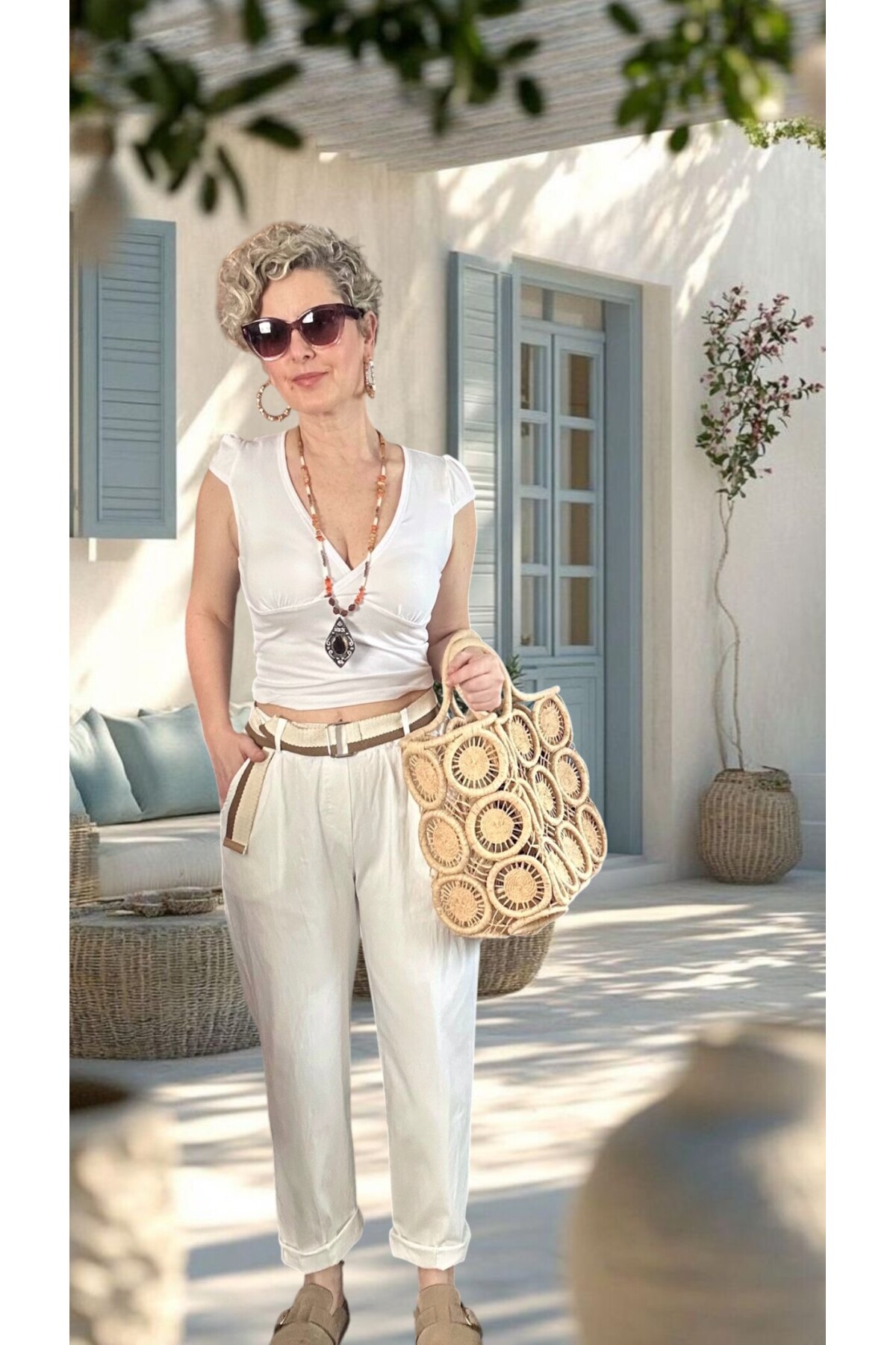 Vicco İtalyan Balon Kemerli Pantolon Beige