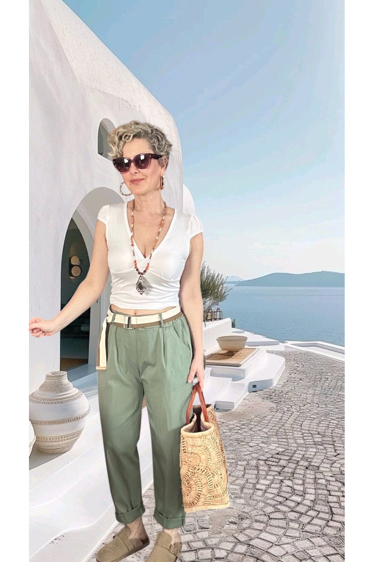 Vicco İtalyan Balon Kemerli Pantolon Haki