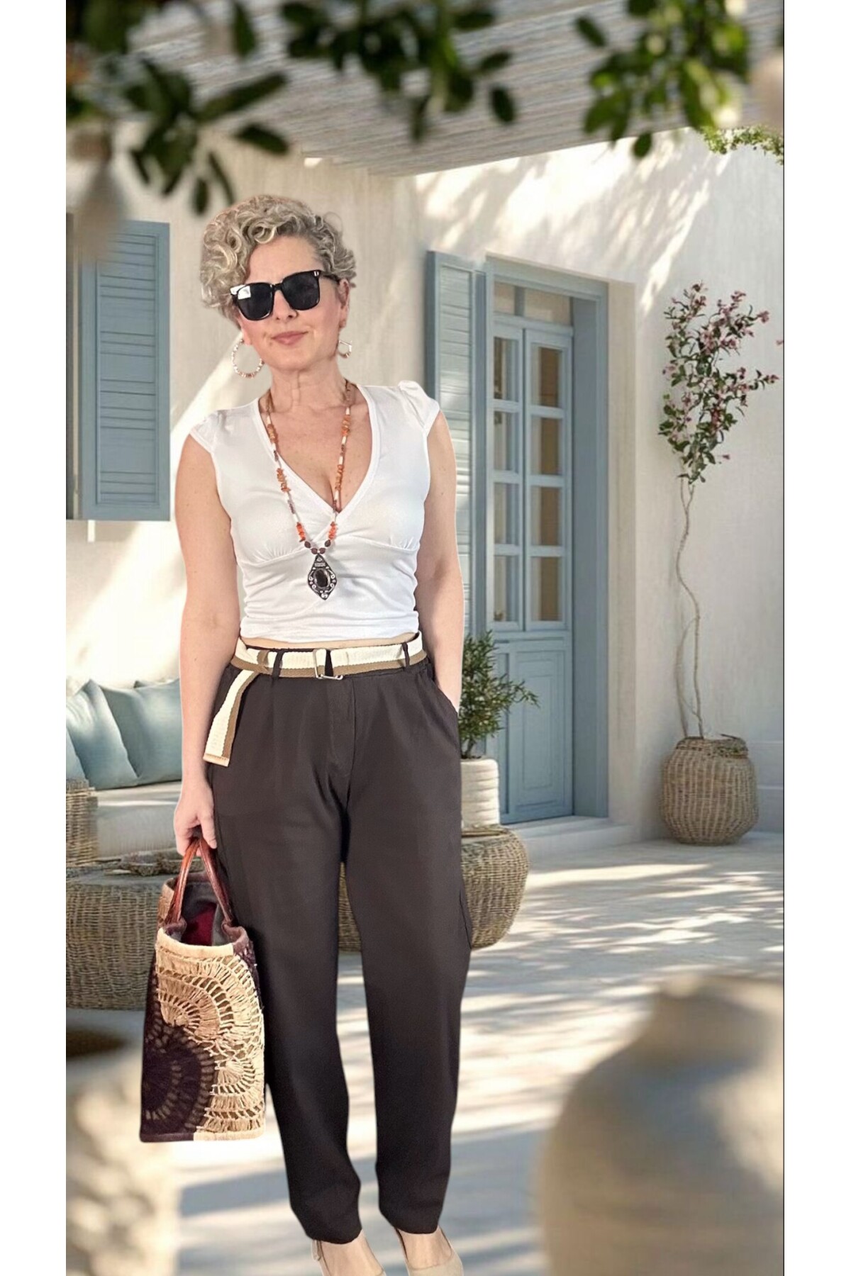 Vicco İtalyan Balon Kemerli Pantolon Kahve