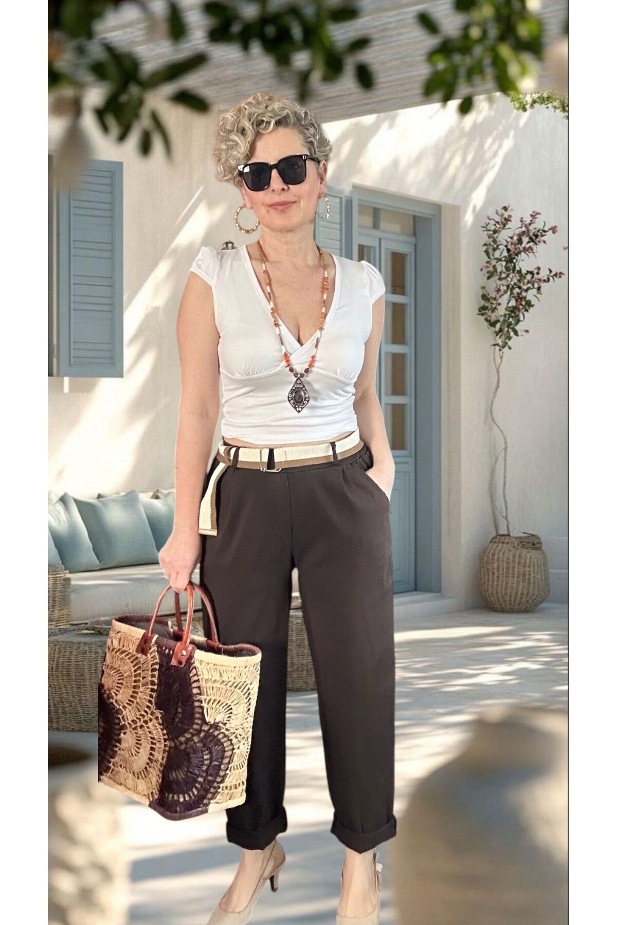 Vicco İtalyan Balon Kemerli Pantolon Kahve