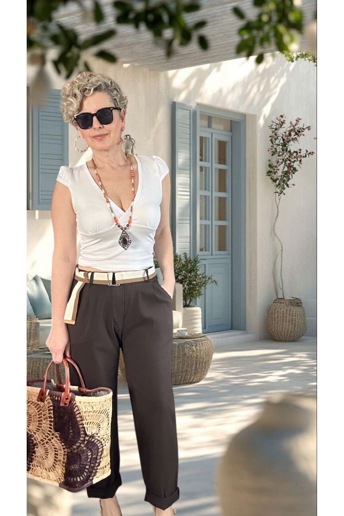 Vicco İtalyan Balon Kemerli Pantolon Kahve