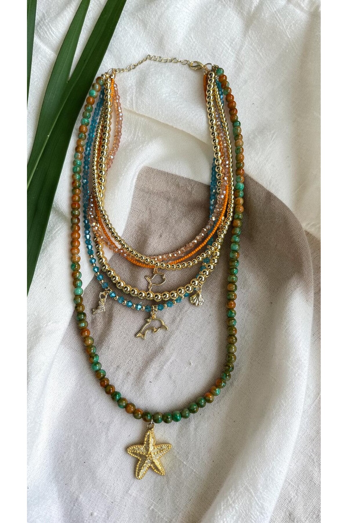 White Zelen Çoklu Kolye