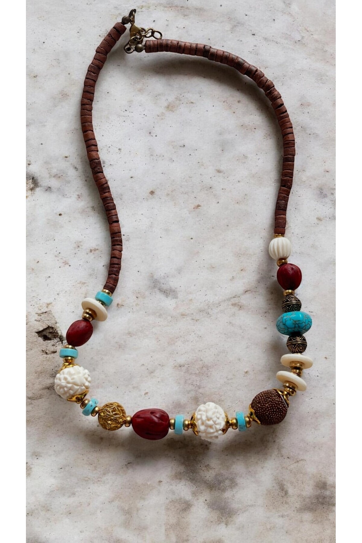 Fira Doğal Taş Etnik Kolye