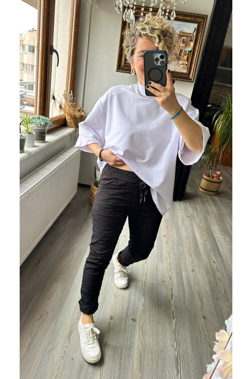 Nino İtalyan Sihirli Pantolon Siyah