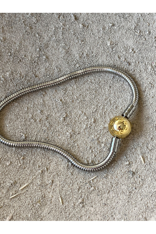 Pn Dora Gold Silver Tasarım Bileklik