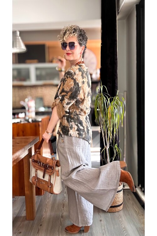 Henry İtalyan Cep Düğme Detay Pantolon Fango