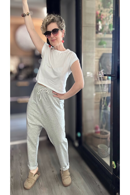 Jazy Tasarım Şalvar Pantolon Gri