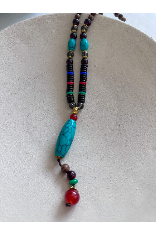 Leze Doğal Taş Etnik Kolye