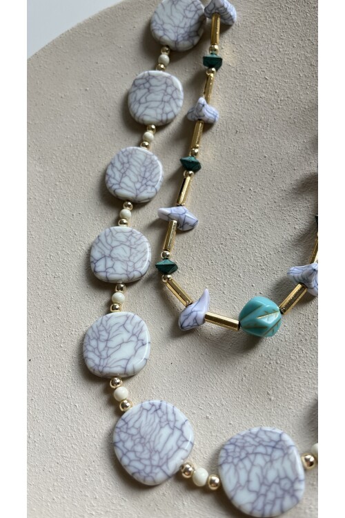 Napsu Akrilik İkili Kolye