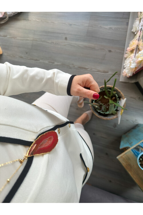 Nuty Marka Model Tasarım Hırka Ekru