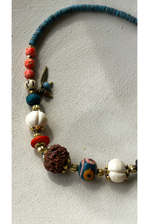 Purse Doğal Taş Etnik Kolye