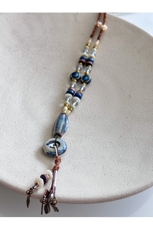 Sinni Doğal Taş Etnik Kolye