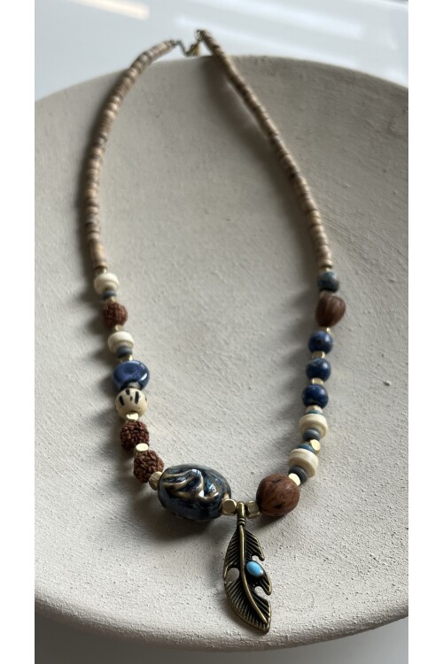 Zess Doğal Etnik Taş Kolye