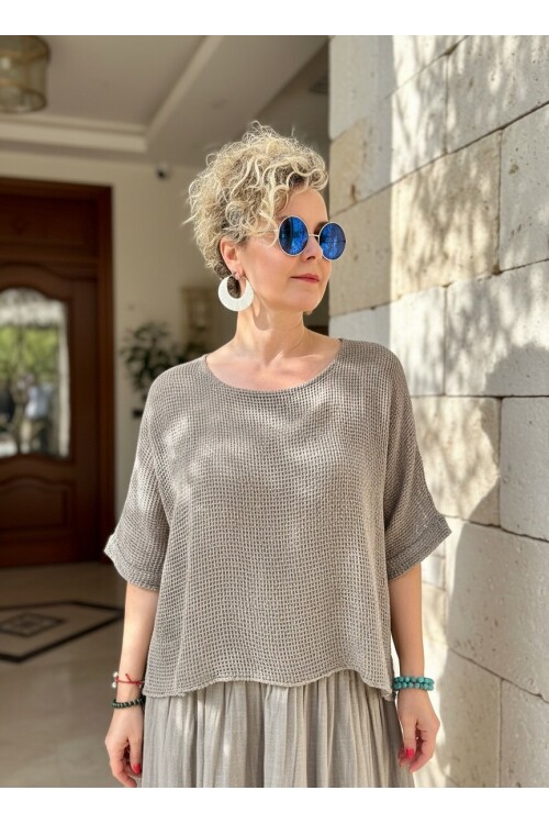 Abitare İtalyan Fisto File Detay Vip Elbise Vizon