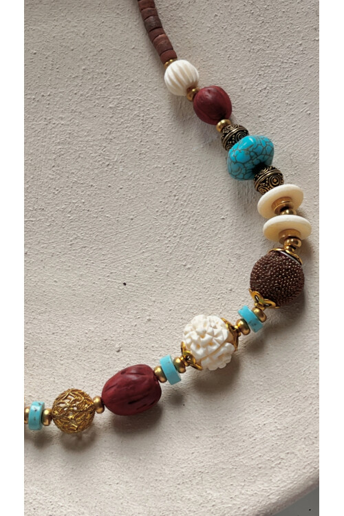 Fira Doğal Taş Etnik Kolye