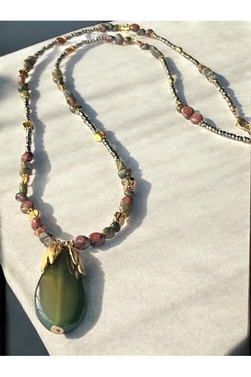 Irıs VIP Doğal Taş Kolye