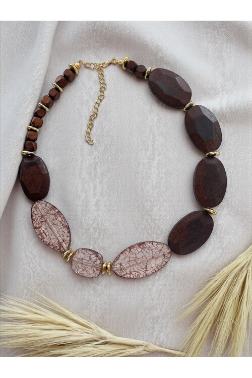 Kenya Tahta Boncuk Etnik Kolye