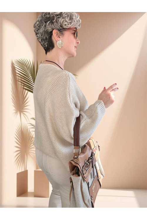 Lasso Tasarım Çapraz Triko Taş