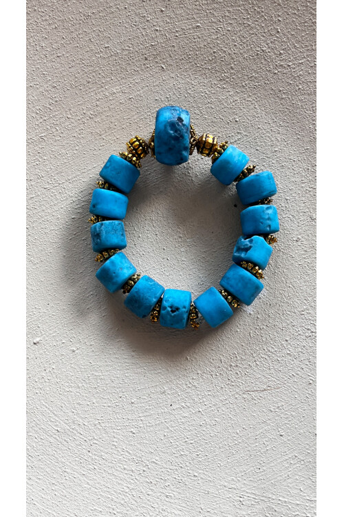 LavillaTasarım Etnik Bileklik Turkuaz