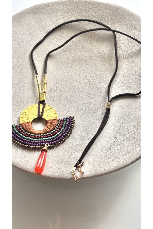 Liora Doğal Taş Etnik Kolye