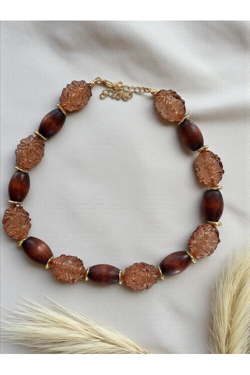 Lırın Tahta Boncuk Etnik Kolye