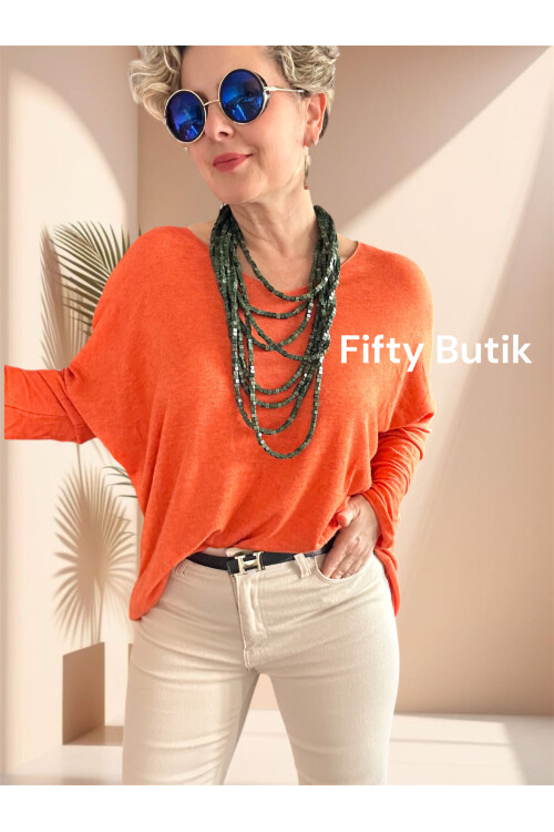 Nonna İthal V Yaka Tasarım Triko Yavruağzı