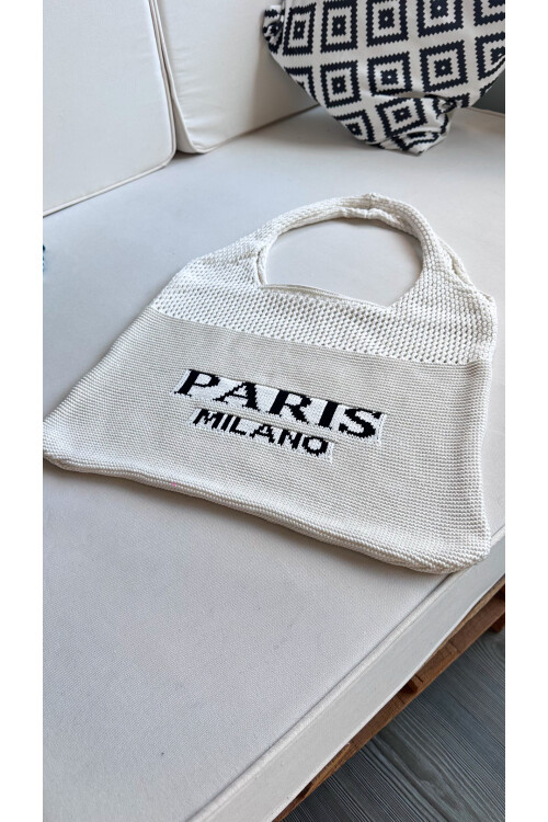 Premium İthal Örme Çanta Beige