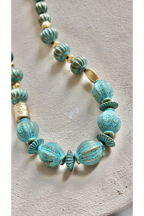Vintage Turkuaz Kolye