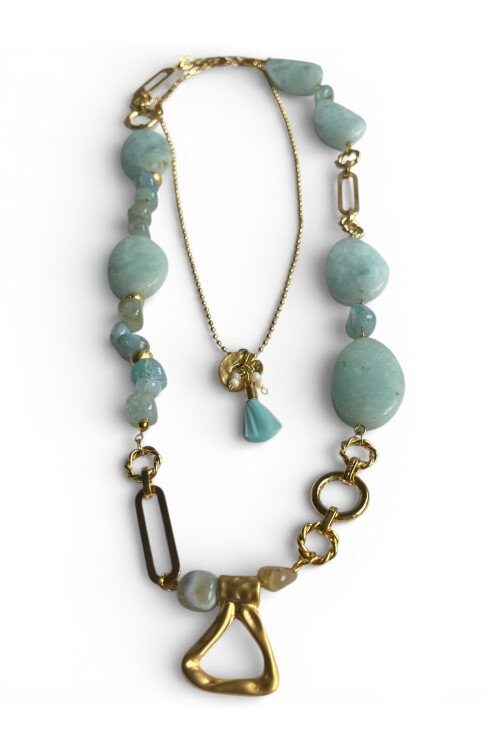 Aquamarine VIP Doğal Taş Kolye