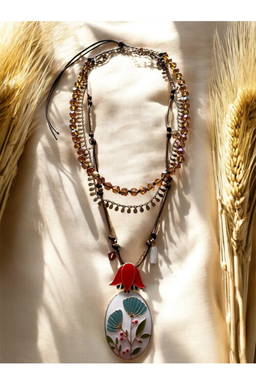 Zra model Lale Çoklu Kolye