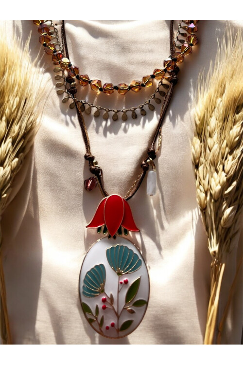 Zra model Lale Çoklu Kolye