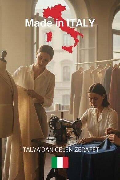 Alba Artizan Doku İtalyan Pul Detaylı Gömlek  Elbise Kap Haki