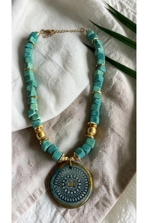 Bodrum Cam Etnik Kolye