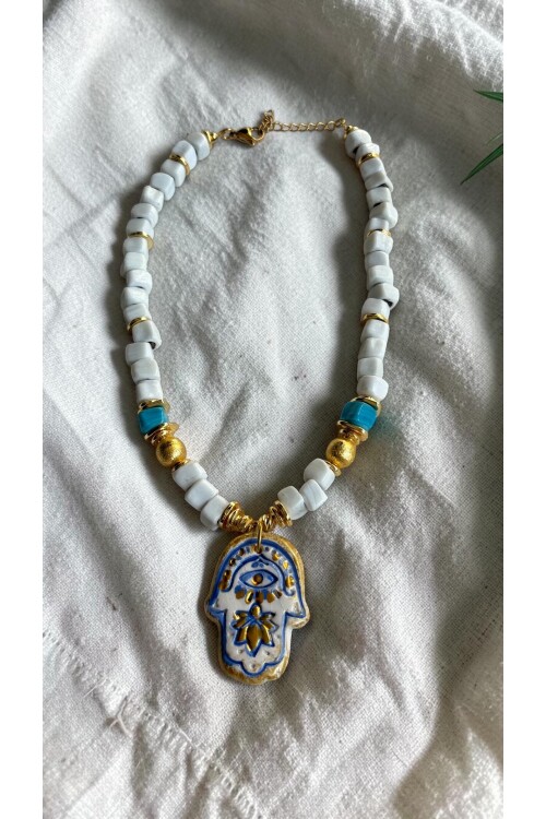 Bodrum Cam Fısh Etnik Kolye