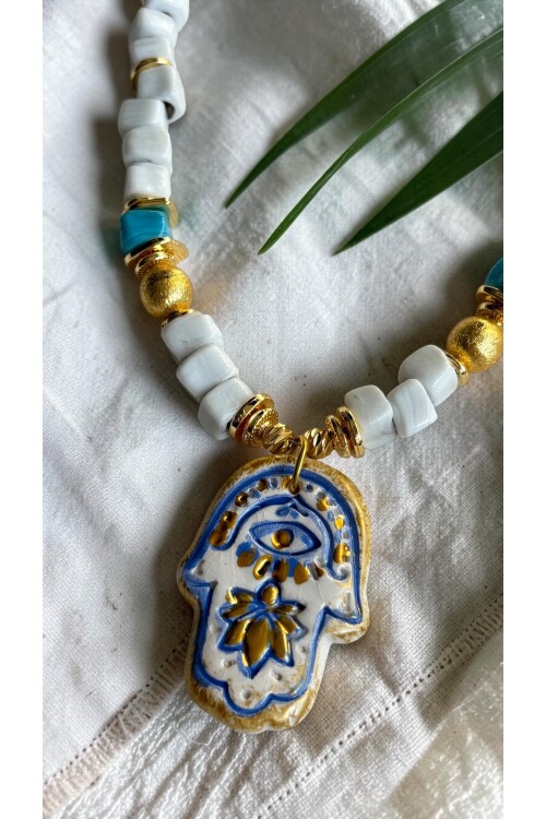 Bodrum Cam Fısh Etnik Kolye