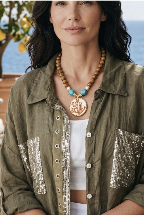 Bodrum Cam Mercan Kolye