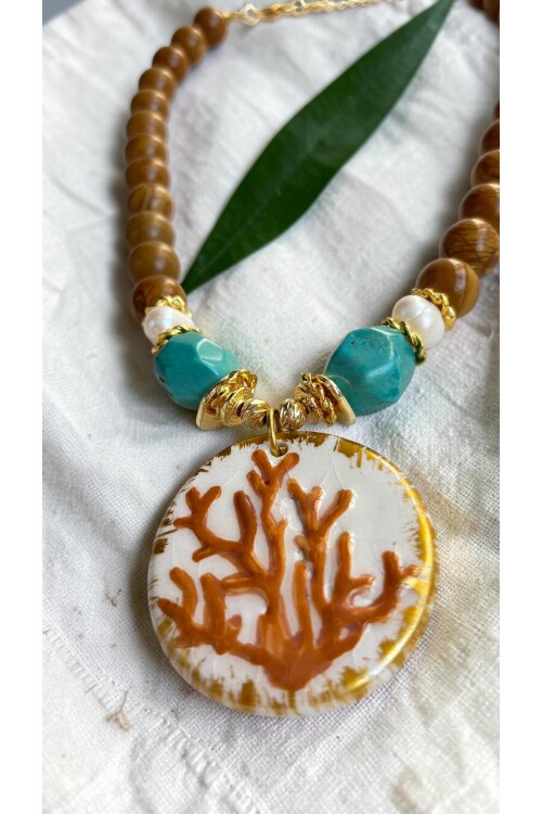 Bodrum Cam Mercan Kolye