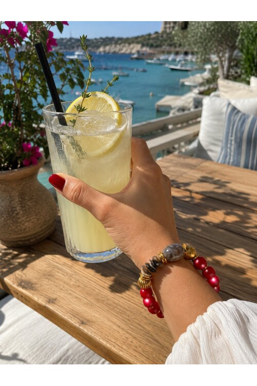 Bodrum Cam Taş Renal Boncuk Bilezik