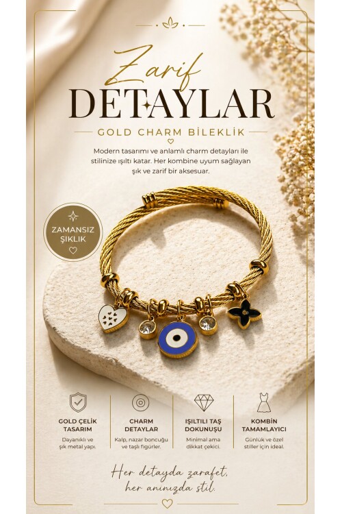 Howod Gold Çelik Bileklik