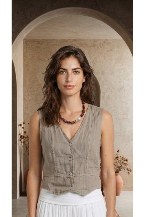 Kora Tahta Boncuk Etnik Kolye