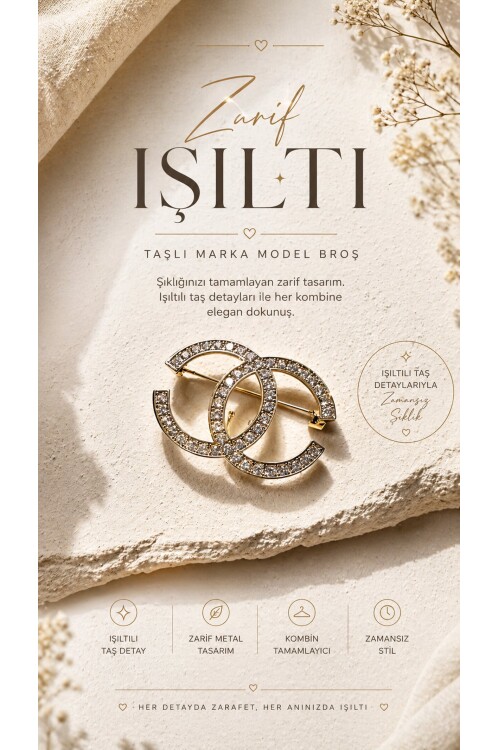 Marka Model Taşlı Broş