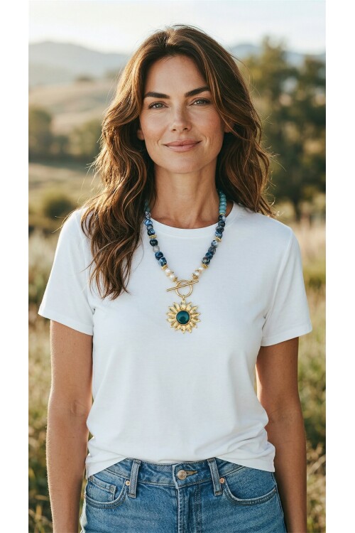 Moon VIP Doğal Taş Kolye