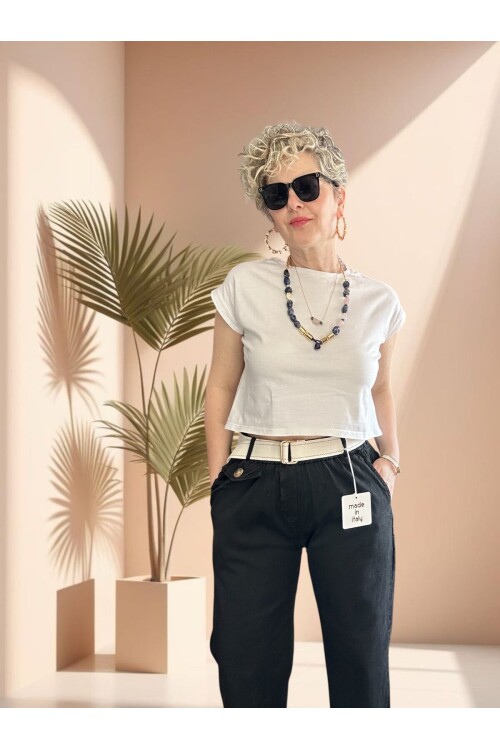 Premium Junne  Vip Tencel Kapak Cep Pantolon Siyah