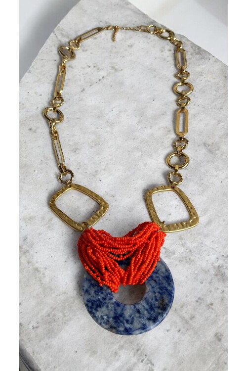 Sodalite VIP Doğal Taş Kolye