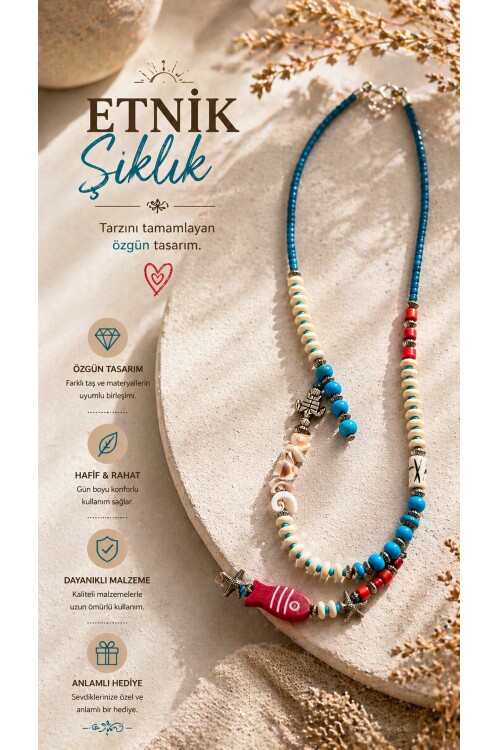 Story Doğal Taş Etnik Kolye