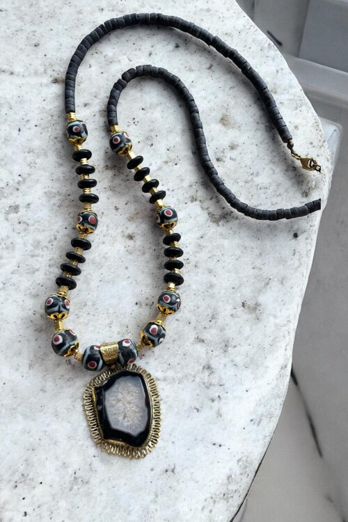 Varaz Akik Doğal Taş Kolye