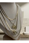 Çoklu Gold Fil Kolye